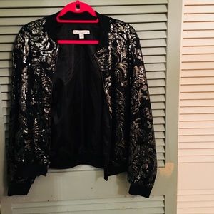 Sequin Bomber Jacket